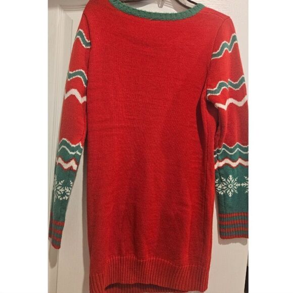 Women's Holiday Sweater Dress/Excellent Used Condition/Llama Sweater/Size XL - Picture 7 of 8